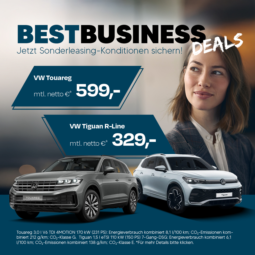 BEITRAG VW Tiguan + Touareg Gewerbeleasing